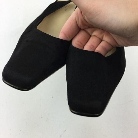 Karen Scott Womens Heels Size 6 Mason Black Suede 80s 90s - Picture 7 of 8